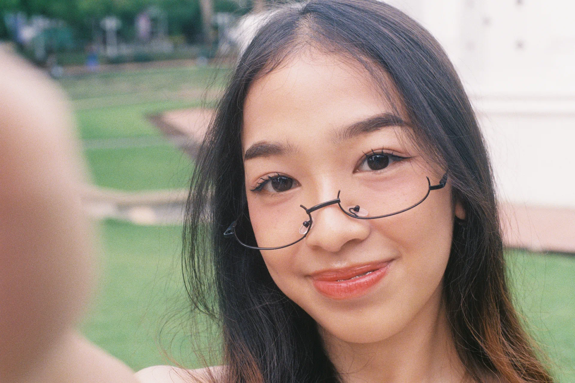 a couple looking at difference direction